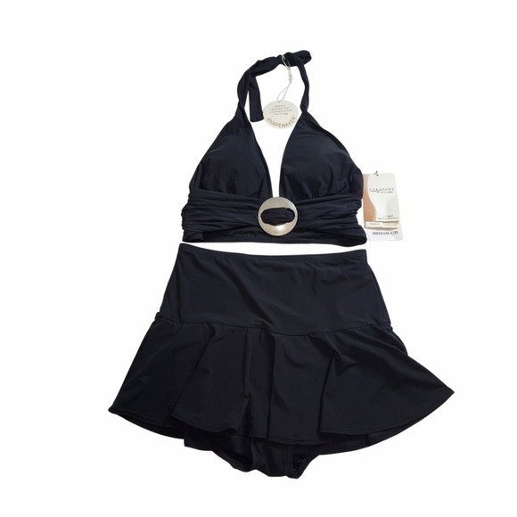 Contours By Coco Reef Black Halter Swimsuit Set Size M - Picture 13 of 13